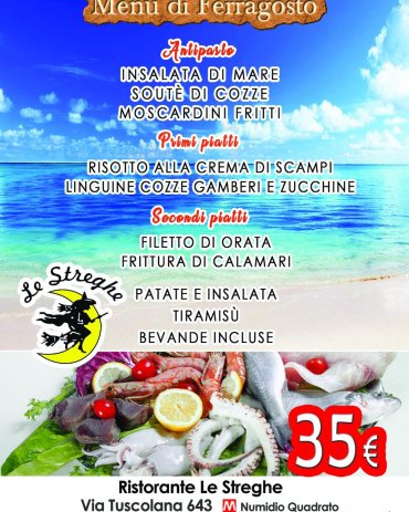 Menu Ferragosto 2021