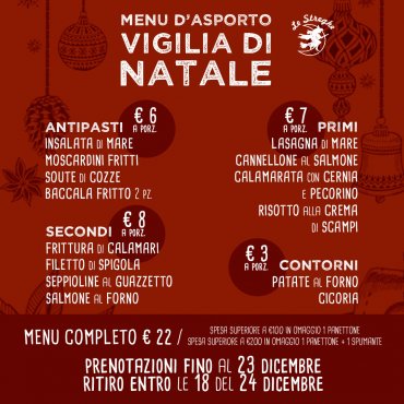 Pranzo di Asporto Vigilia di Natale