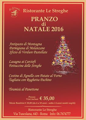 Pranzo di Natale 2016 - Ristorante le Streghe Roma